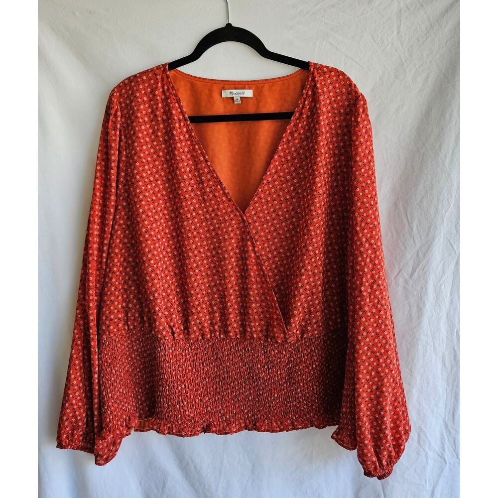 Madewell Julianne Smocked Waist Top Size 4X NWOT